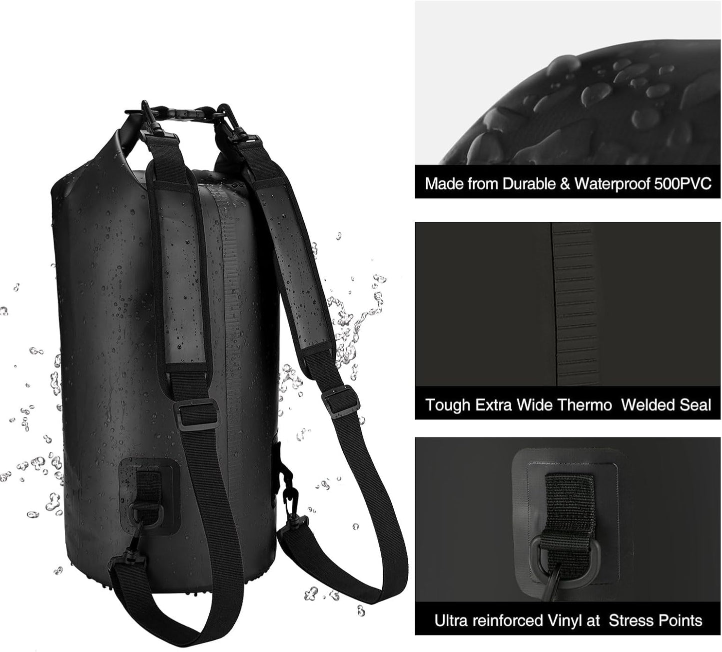 Piscifun Waterproof Floating Backpack - Durable Dry Bag with Phone Case | 10L/20L/30L/40L Options for Boating, Kayaking, Fishing