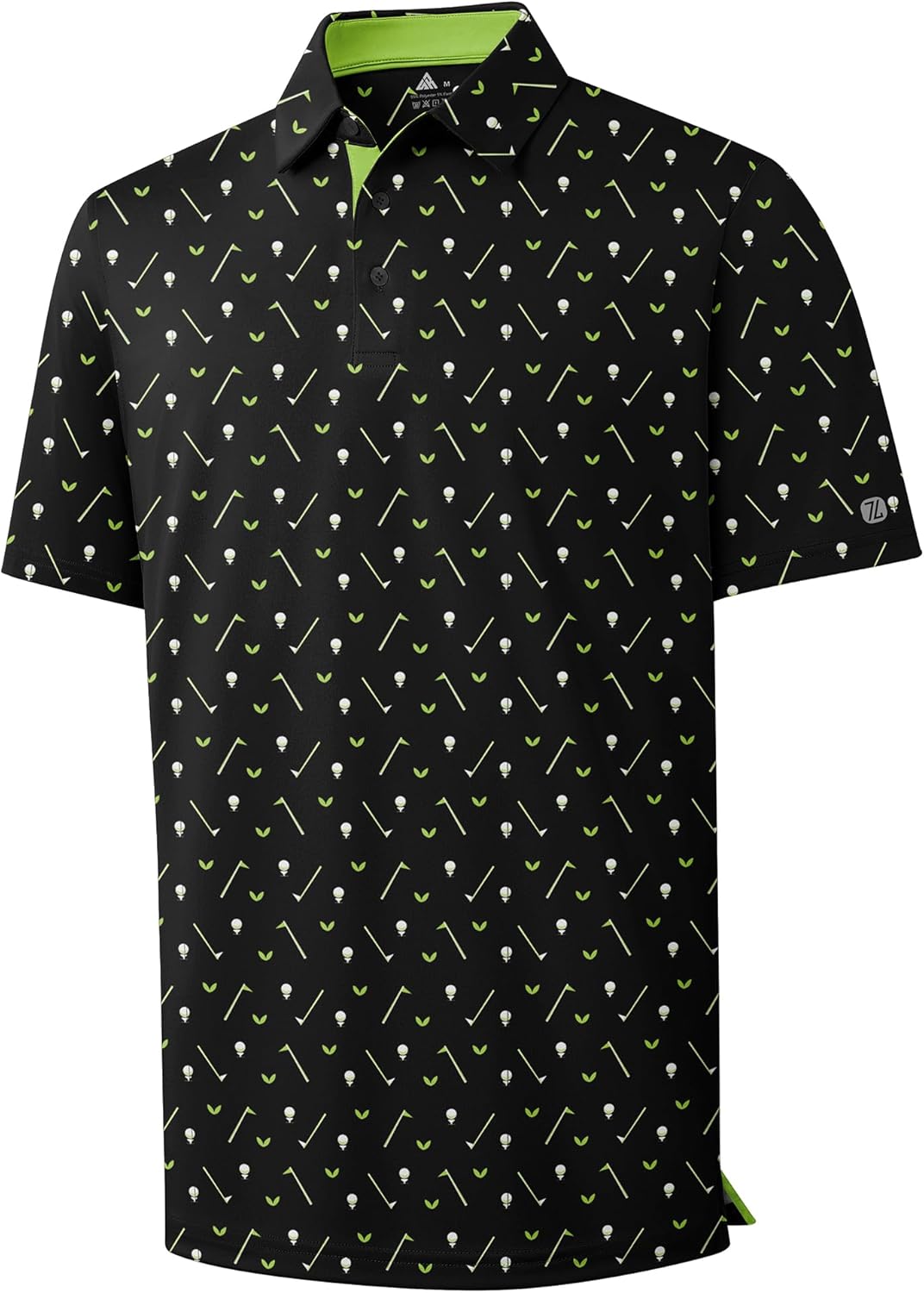 ZITY Men's Golf Polo Shirt - Short Sleeve Performance Moisture-Wicking Print | Casual & Golf Wear
