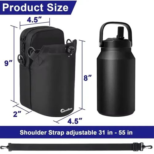 SABWELLBOX Magnetic Gym Bag with Water Bottle Holder With Strap, Crossbody Sling for Men & Women, Lockable Zippers, Quick-Access Phone Pocket for Work, Sport, Travel