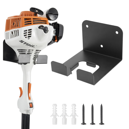 ITHWIU Weedeater Hanger, 1 Pack Weed Eater Hanger for Garage Wall-mounted Organizer Trimmer Rack Storage for Grass Trimmer, Hedge Trimmer, Garage Wall, Garden Tools, Black