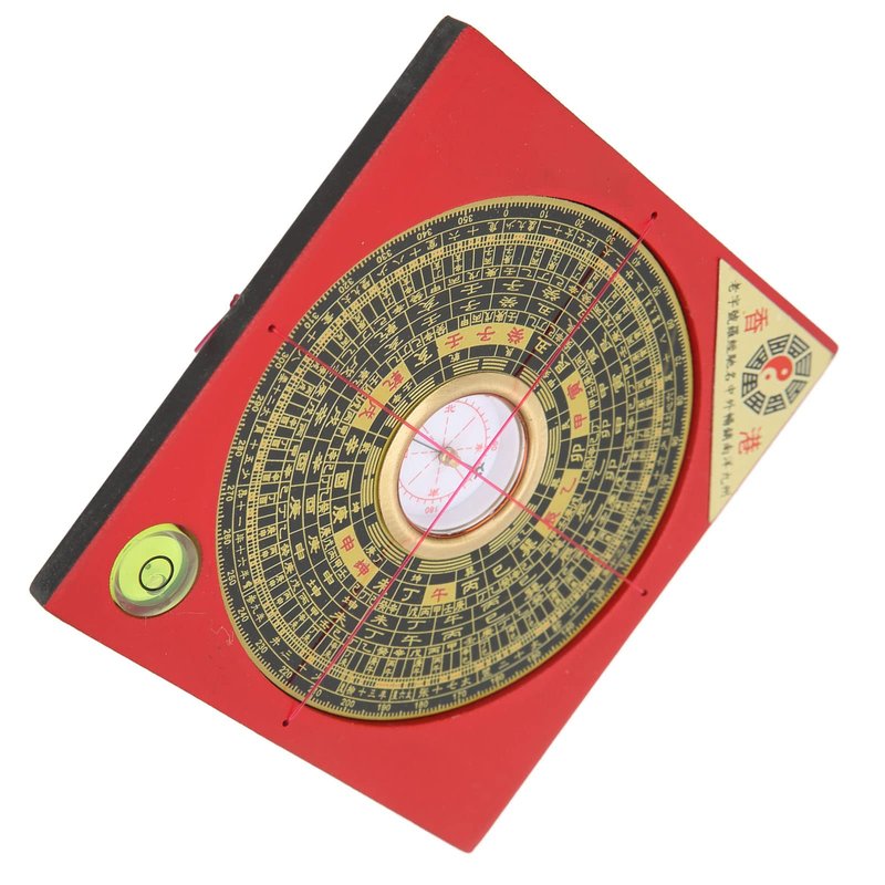 Miskall Feng Shui Compass, Chinese Feng Shui Luo Pan Tool Ancient Compass Good Luck Survey Geomantic Omen Exorcise Evil Spirits Geomantic
