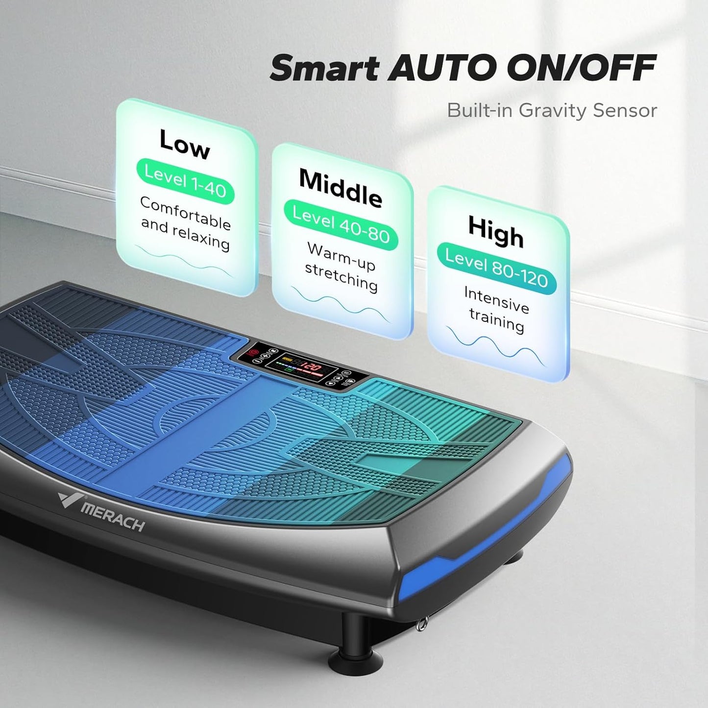 MERACH Vibration Plate - 7-in-1 4D Exercise Machine with Glide, Swing & Massage | Whole Body Workout Platform for Home Fitness