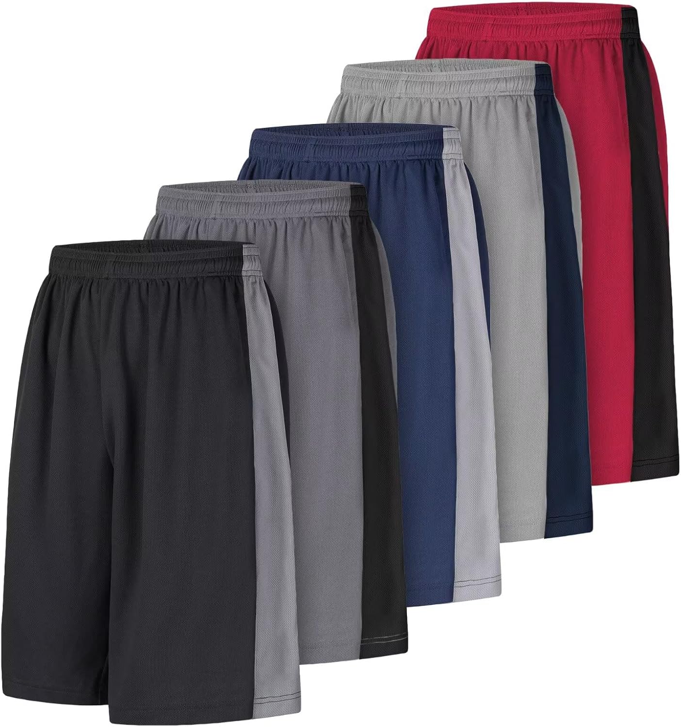 Skiennix Men's Long Athletic Basketball Shorts - Quick Dry Camo Design with Pockets