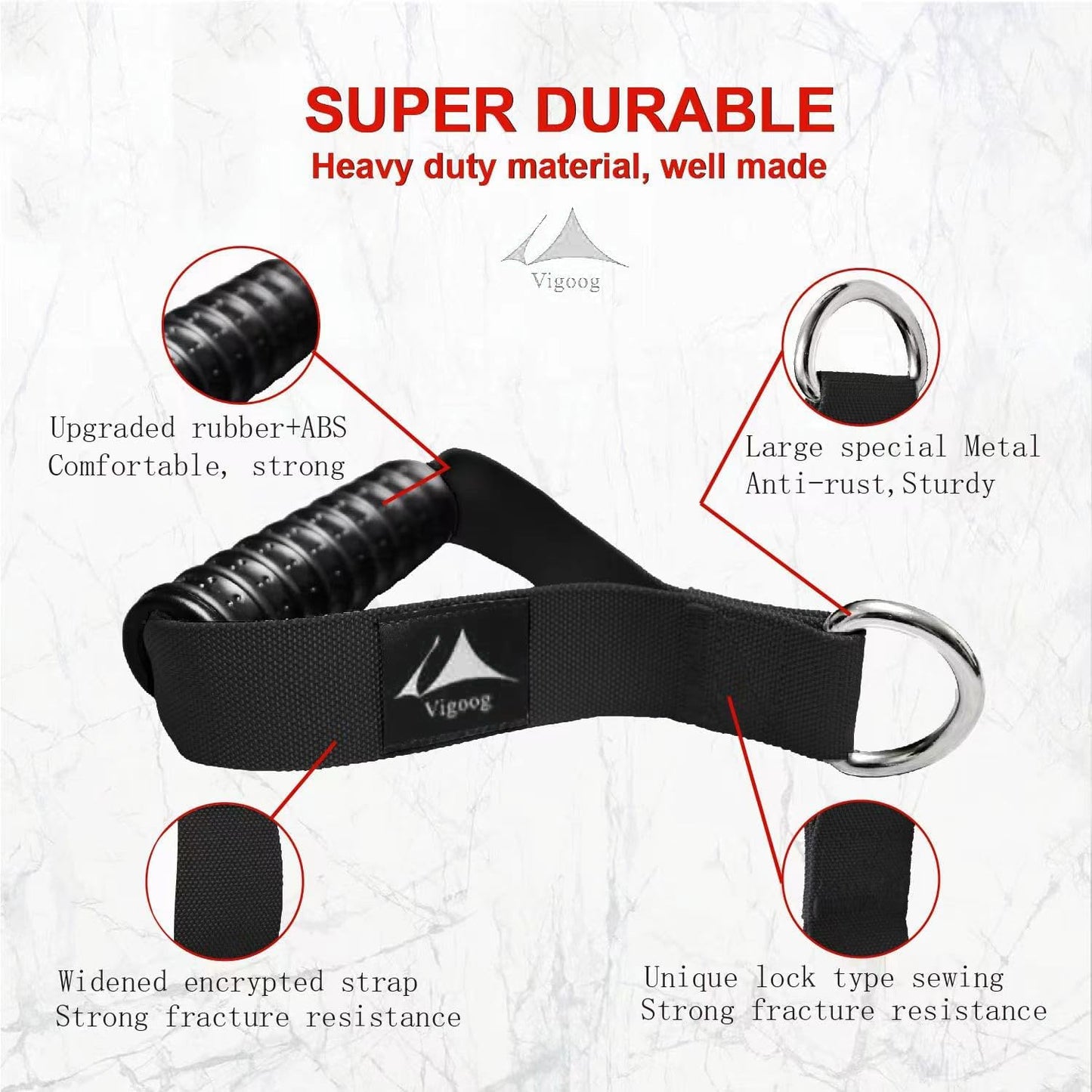 Skiennix Heavy Duty Gym Workout Handles - Comfortable Grip for Cable Machines & Resistance Bands
