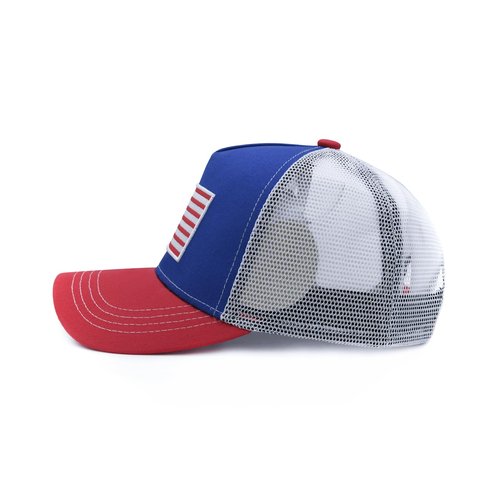 Wodeal American Flag Trucker Hat, Adjustable Snapback Mesh USA Flag Baseball Caps, 4th of July for Men Women Red