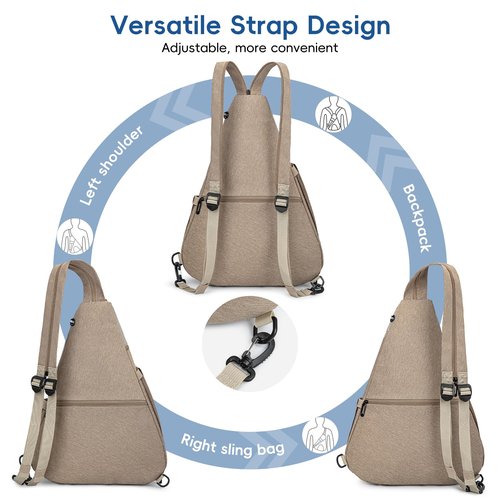 KAVIGOR Pickleball Bag, 7 Pockets & Upgraded Zippers, Lightweight Sling Bag with Detachable Strap & Water-Resistant Pocket