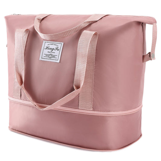 AMXNX Travel Duffel Bag Weekender Bags for Women Foldie Travel Bag Expandable Overnight Bag Water-resistant for Sports Gym