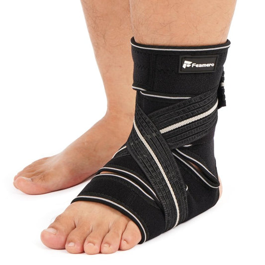 Plus Size Foot Compression Wrap with Elastic Straps for Swollen Feet & Ankles, Ankle Brace for Sprains, Lymphedema, Edema, Diabetic Care & Circulation Relief for Women and Men (4XL/5XL/6XL, 1 Pcs)