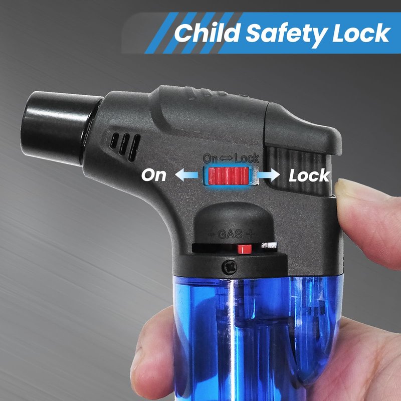 8 Pack Torch Lighters Butane Refillable Lighter Single Jet Flame Windproof Torch Multi Utility Mini Gas Lighter Blow Torch Lighters for Candle Fireplace Camping Grill BBQ Kitchen(No Fuel)