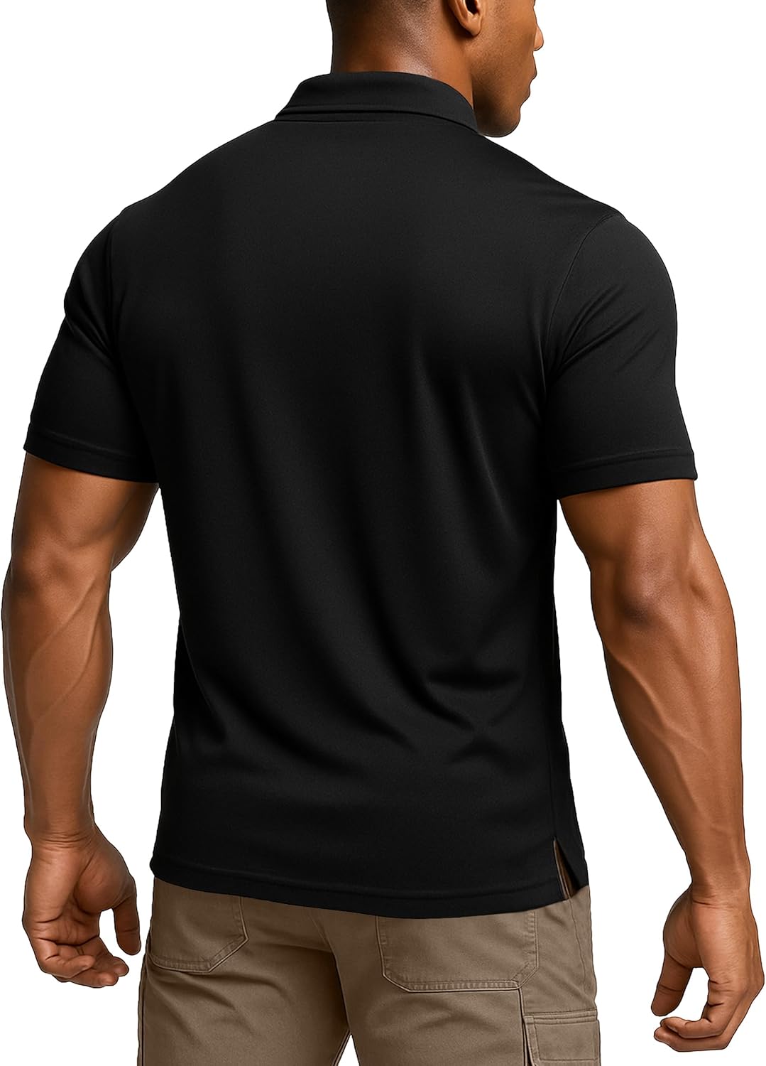 NY Threads Men's Polo Shirt - UPF 50+ Quick-Dry Tactical Golf Jersey | Short Sleeves, Pique Fabric