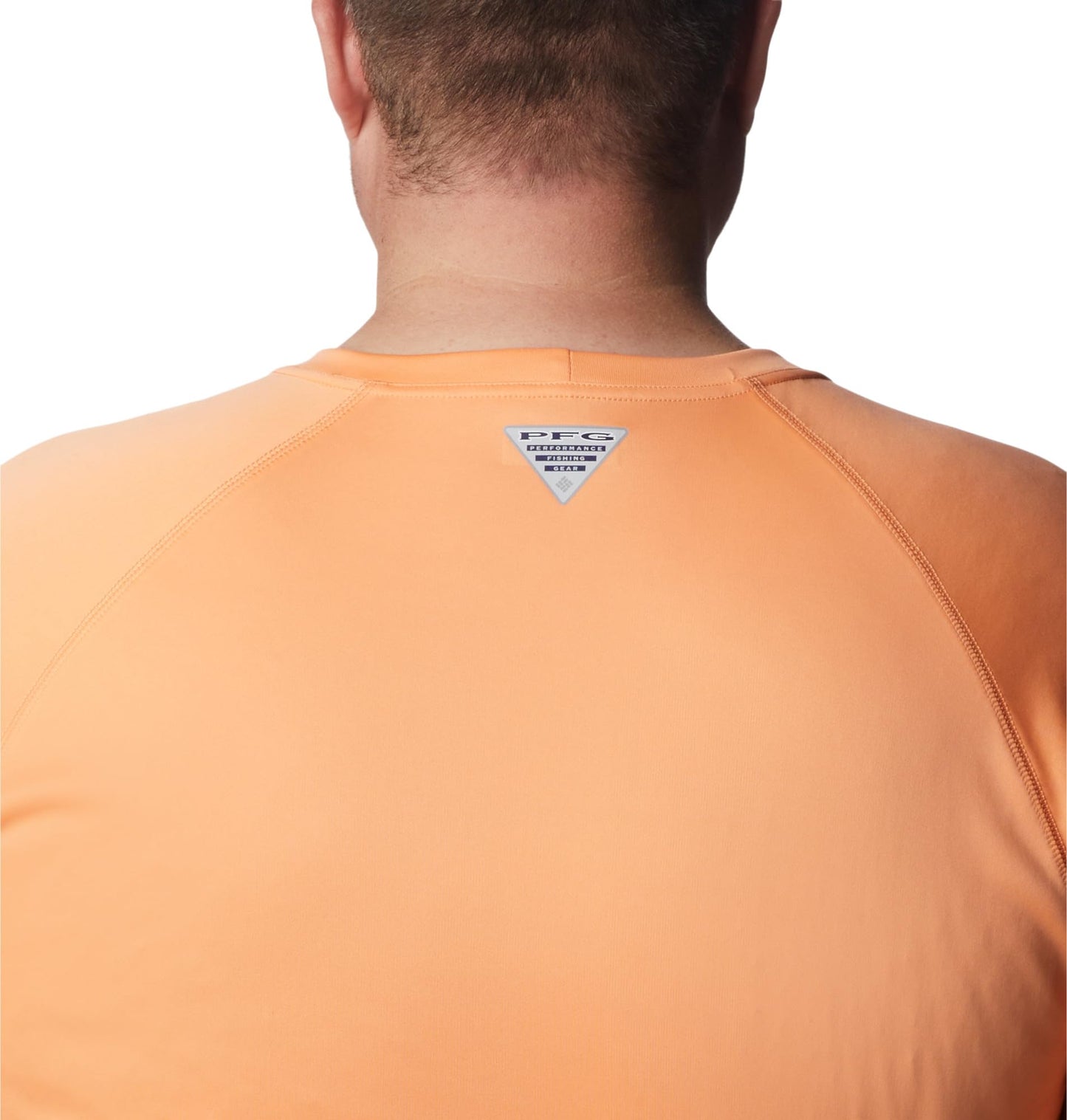 Columbia Men's PFG Terminal Tackle Long Sleeve Fishing Shirt, Bright Nectar/Vivid Blue Logo, X-Large