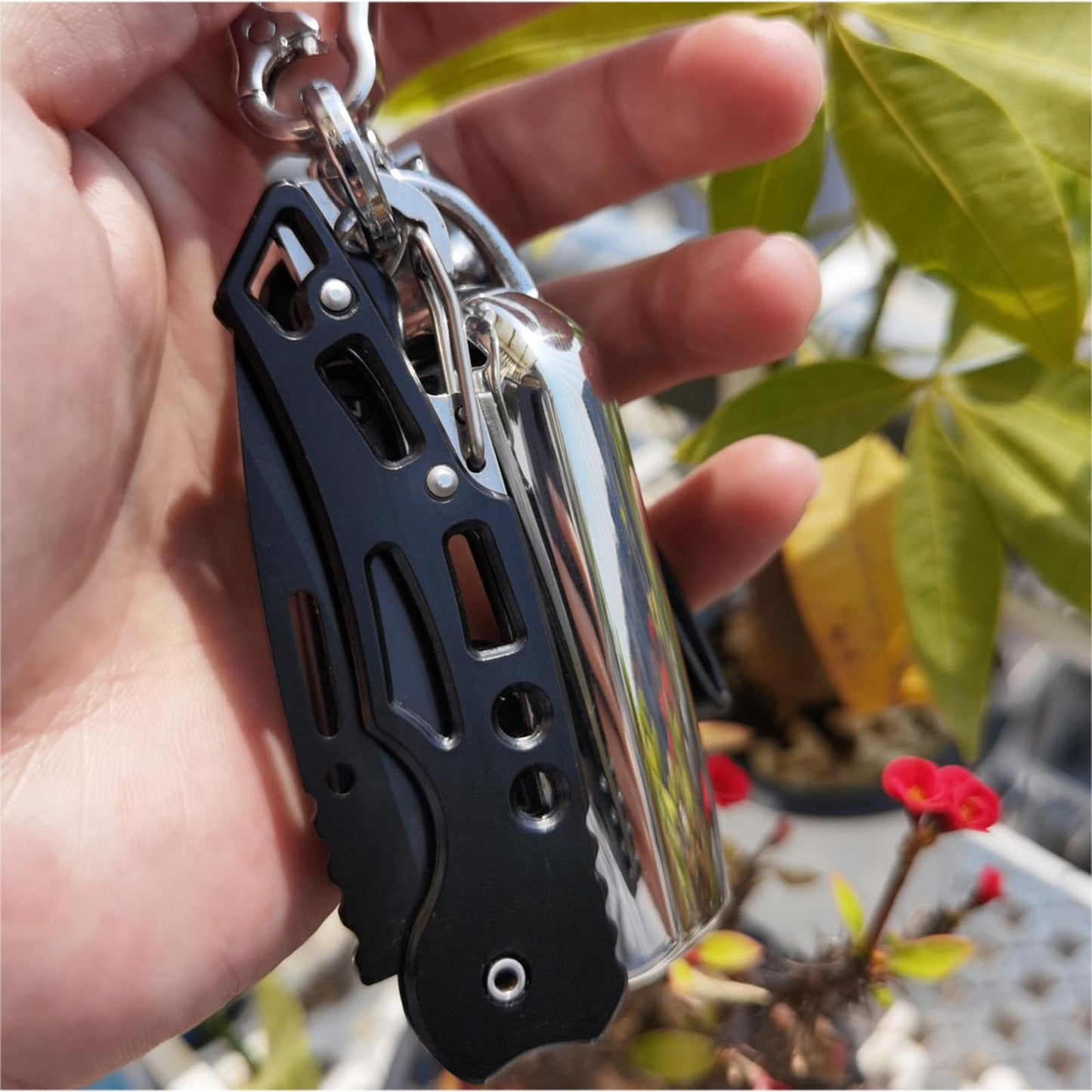 4 Pack Pocket Knife, Stainless Steel Folding Knife with Keychain, Self-Defense Knife for Outdoor Survival, Everyday Carry and Gift