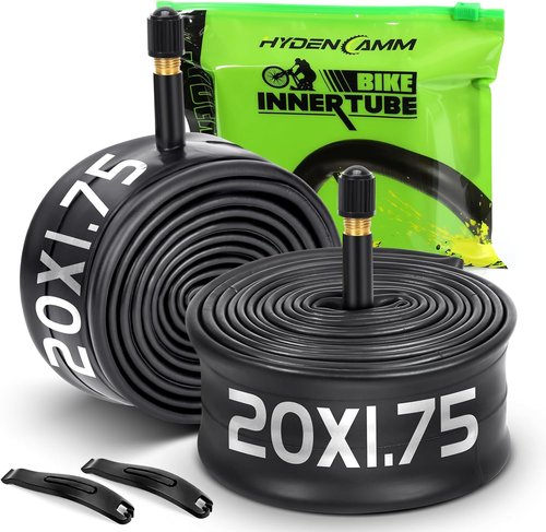 Bike Tube 2-Pack by [Brand Name] - 20/26x1.75/2.125 with 35mm Schrader Valve & 2 Levers | Durable Butyl Material