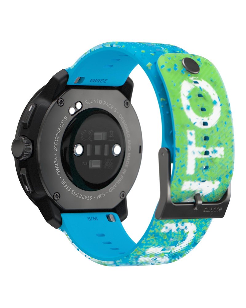 SUUNTO 22mm Athletic 6 Silicone Strap, Power Blue S+M, Compatible with Ocean, Vertical 1/2, Race 1/2, Race S, 9 Peak Pro, Run, 9 Peak, and 5 Peak