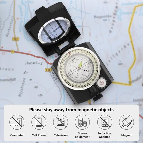 INMAKER Luminous Compass - Essential Hiking Tool with Survival Whistle | Perfect Gift for Kids