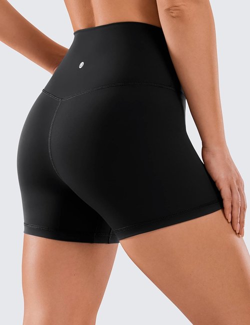 CRZ YOGA Biker Shorts - Naked Feeling High Waist Spandex for Yoga & Gym | 4'' Women's Fit