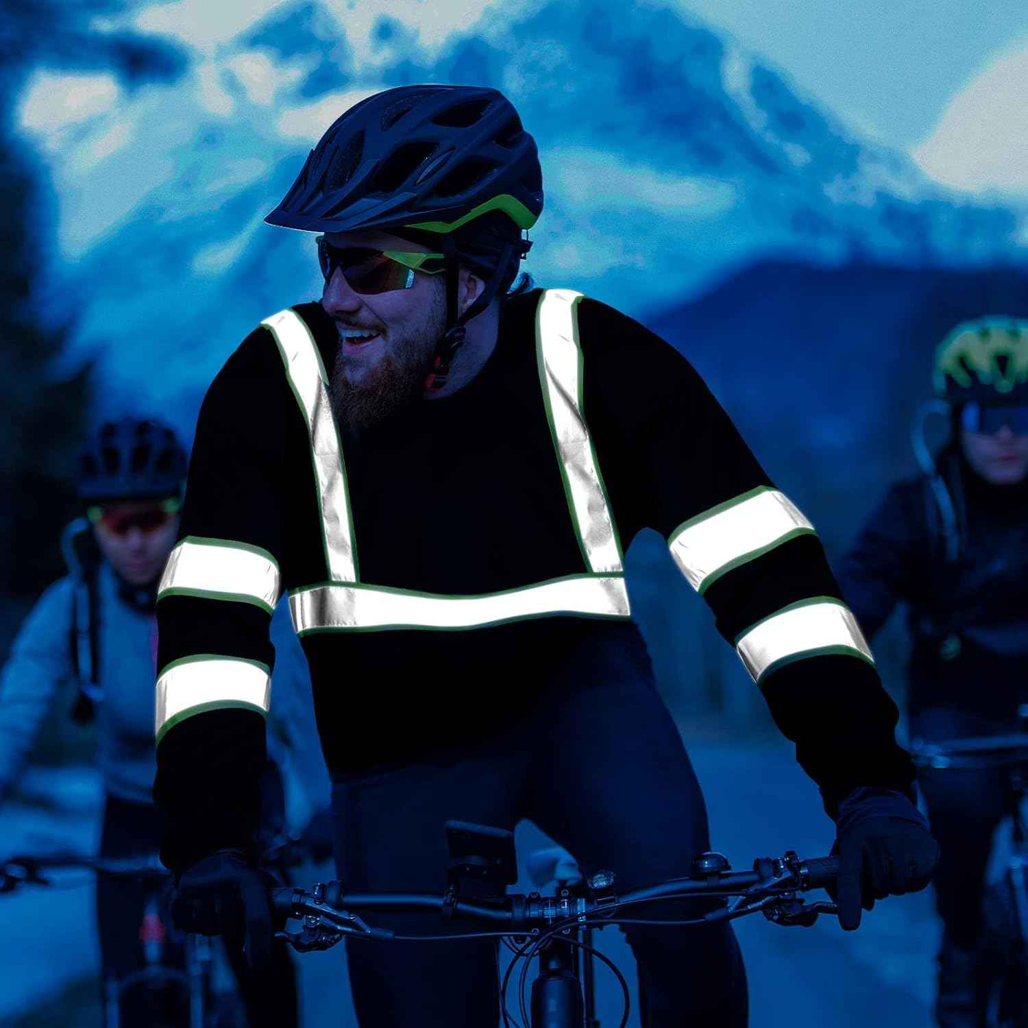 High Visibility Class 3 Safety T-Shirt - 6 Pack Long Sleeve Reflective Work Shirts for Construction & Surveying