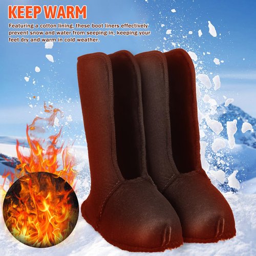 POPETPOP Thermal Socks for Winter Waterproof Boot Liners Warm Insulation for Hunting Fishing Hiking