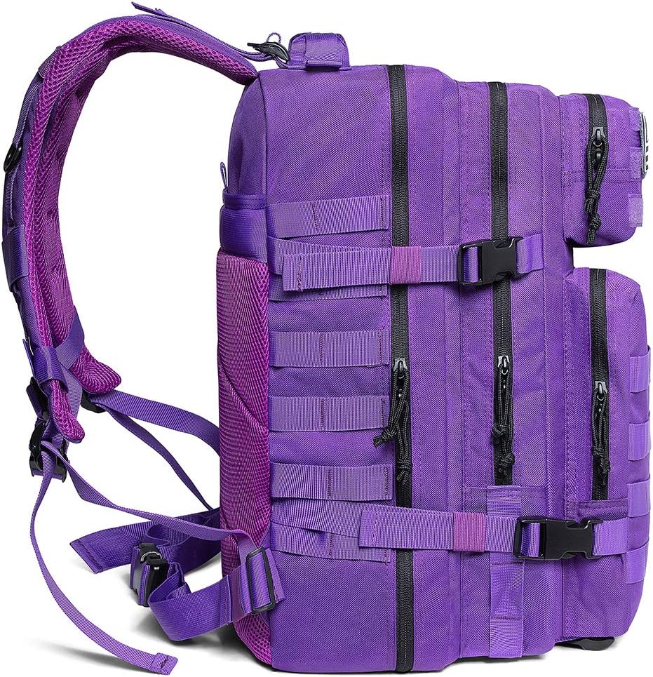 QT&QY Military Tactical Backpack - 45L Molle Army Assault Pack for Hiking & Trekking | Durable Rucksack