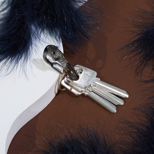Hicarer 2 Pieces Skull Keychain Skull Wallet Chain Skeleton Clasp Key Buckle for Men Heavy Metal Gothic Key Ring(Black)