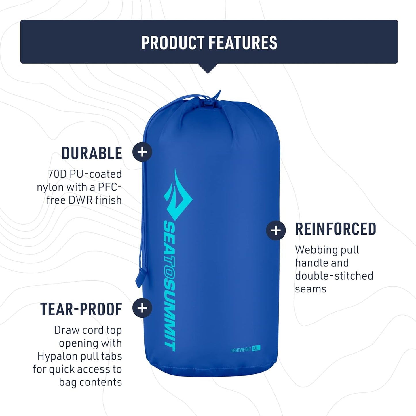 Sea to Summit Lightweight Stuff Sack - Durable Outdoor Storage for Travel | Versatile Size Options