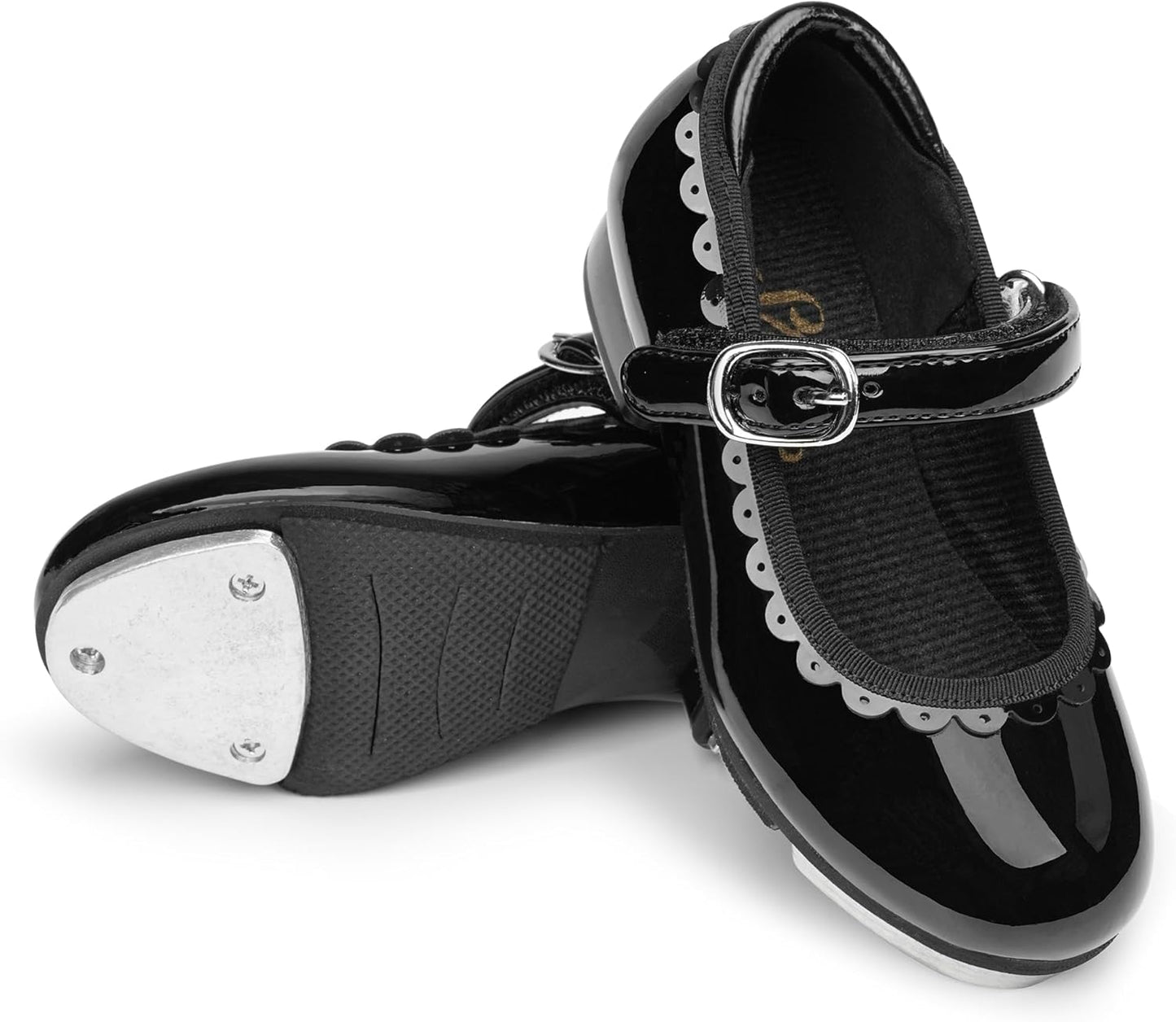 Stelle Tap Shoes for Girls - Easy Strap Scallop Design | Toddler to Big Kid Sizes Available