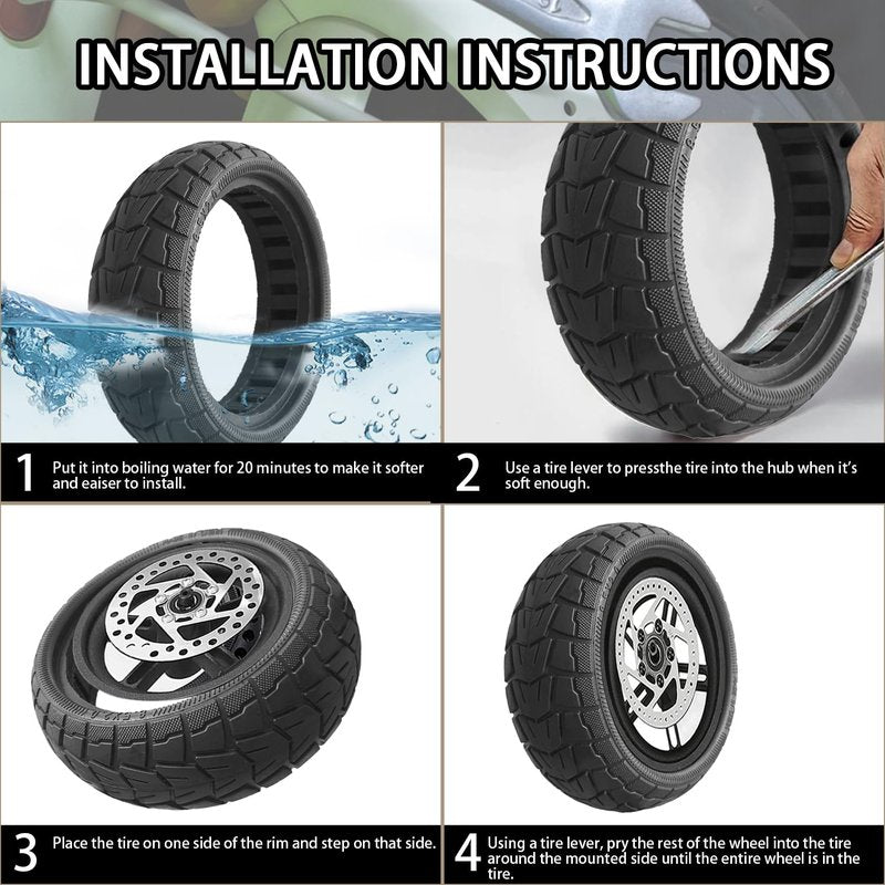 50/75-6.1 Off-road Solid Tire, 8 1/2 x2 Scooter tire, 8.5x2 Scooter Tubeless Solid Tire, for Gotrax GXL V2/XR/APEX Xiaomi M365/M365 Pro/Pro 2/1S/ 3/3 Lite Scooter (2 Pack) (C)