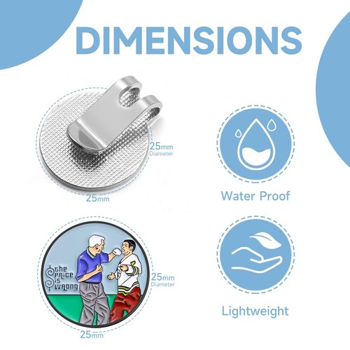 ELIUNG Magnetic Golf Hat Clips, Funny Golf Ball Markers with Magnetic Clip, Enamel Golf Ball Markers for Men Women Kids Golf Accessories and Gifts