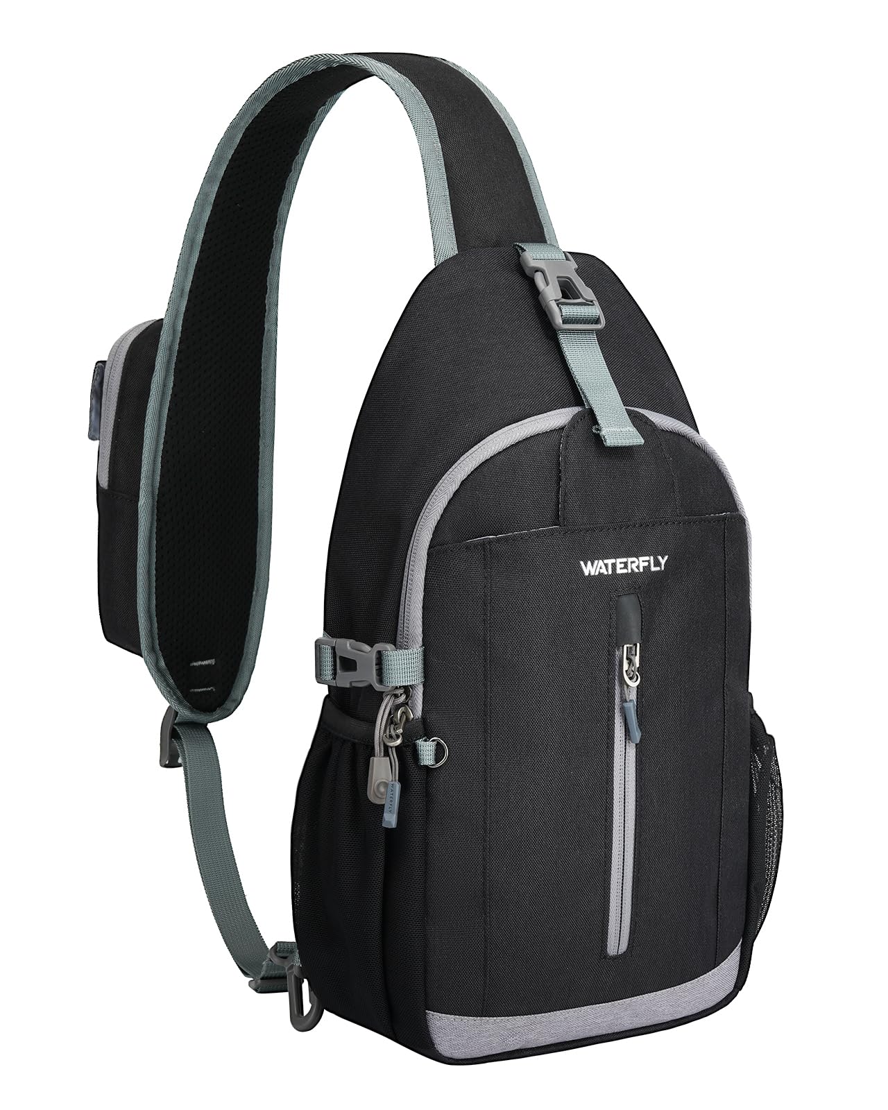 WATERFLY Sling Bag Crossbody Backpack: 8L RFID Anti Theft Cross Body Shoulder Bag Travel Crossover Side Bag for Men Women