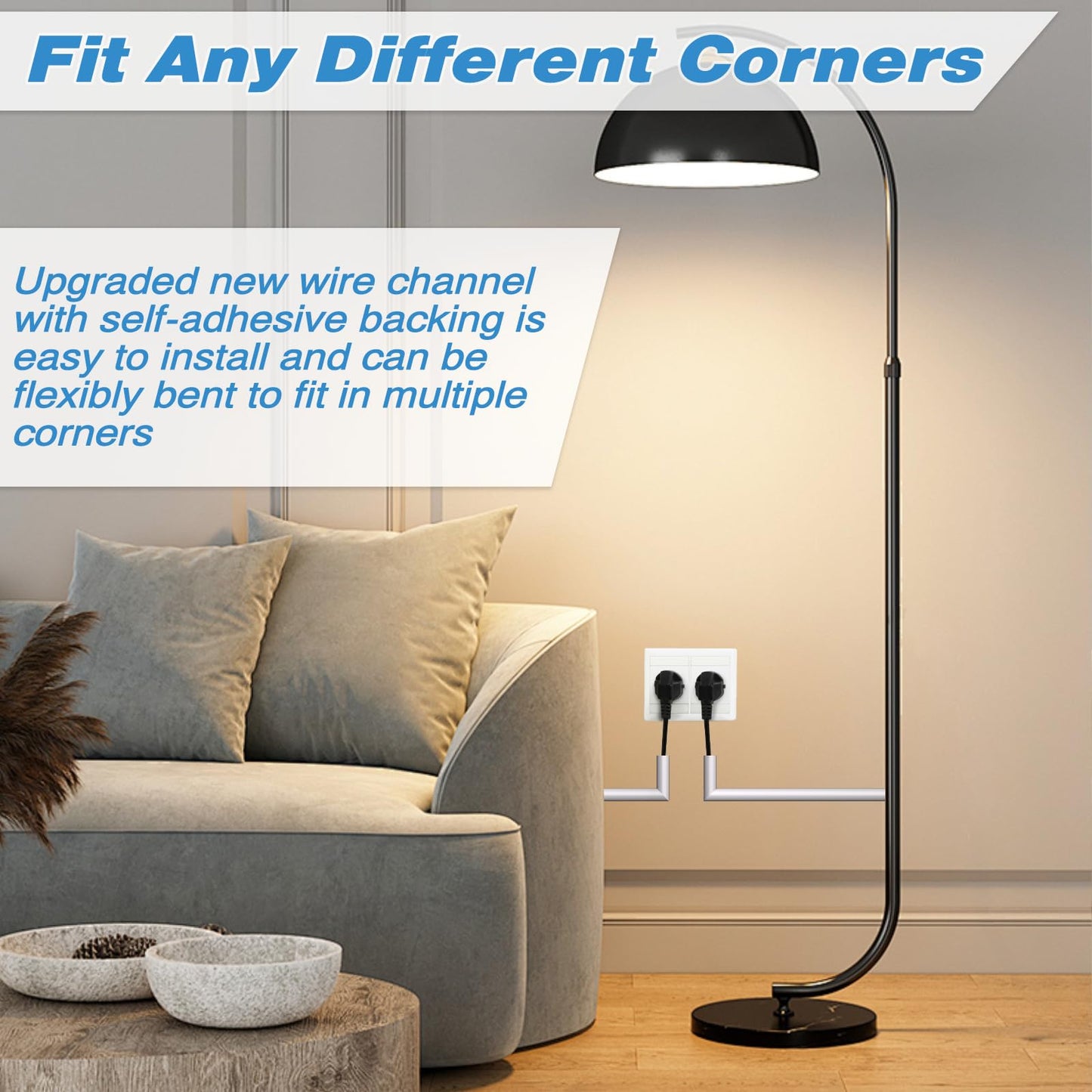 39" Silicone Cord Hider for 1 Cord,Flexible Side-Opening Self-Adhesive Cord Covers for Wires on Wall Mount TV,Easier Setup for Home Office Cable Management Wire Hider,0.54" W x 0.39" H,White