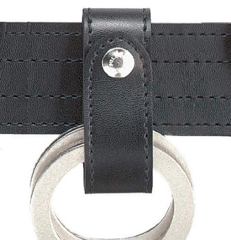 Safariland 690 Handcuff Holder Strap with Snap, Plain Black, Chrome Snap