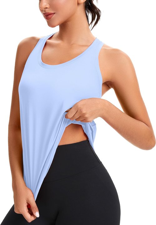 MathCat Women's Racerback Workout Tank Tops - Loose Fit Athletic Yoga Shirts (XS-XL)