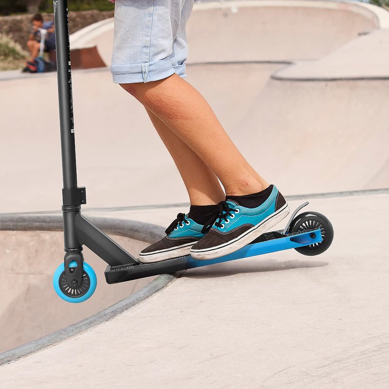 VOKUL Complete Pro Scooter for Kids Boys Girls Teens Up 6 Years - Freestyle Tricks Pro Stunt Scooter(Blue)