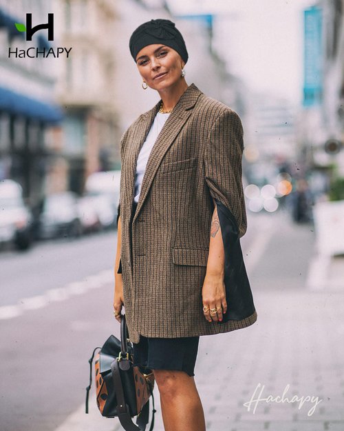 Hachapy Chemo Headwear for Women Bamboo Cancer Hats for Chemotherapy Patients Fun Head Coverings Caps for Hair Loss Female
