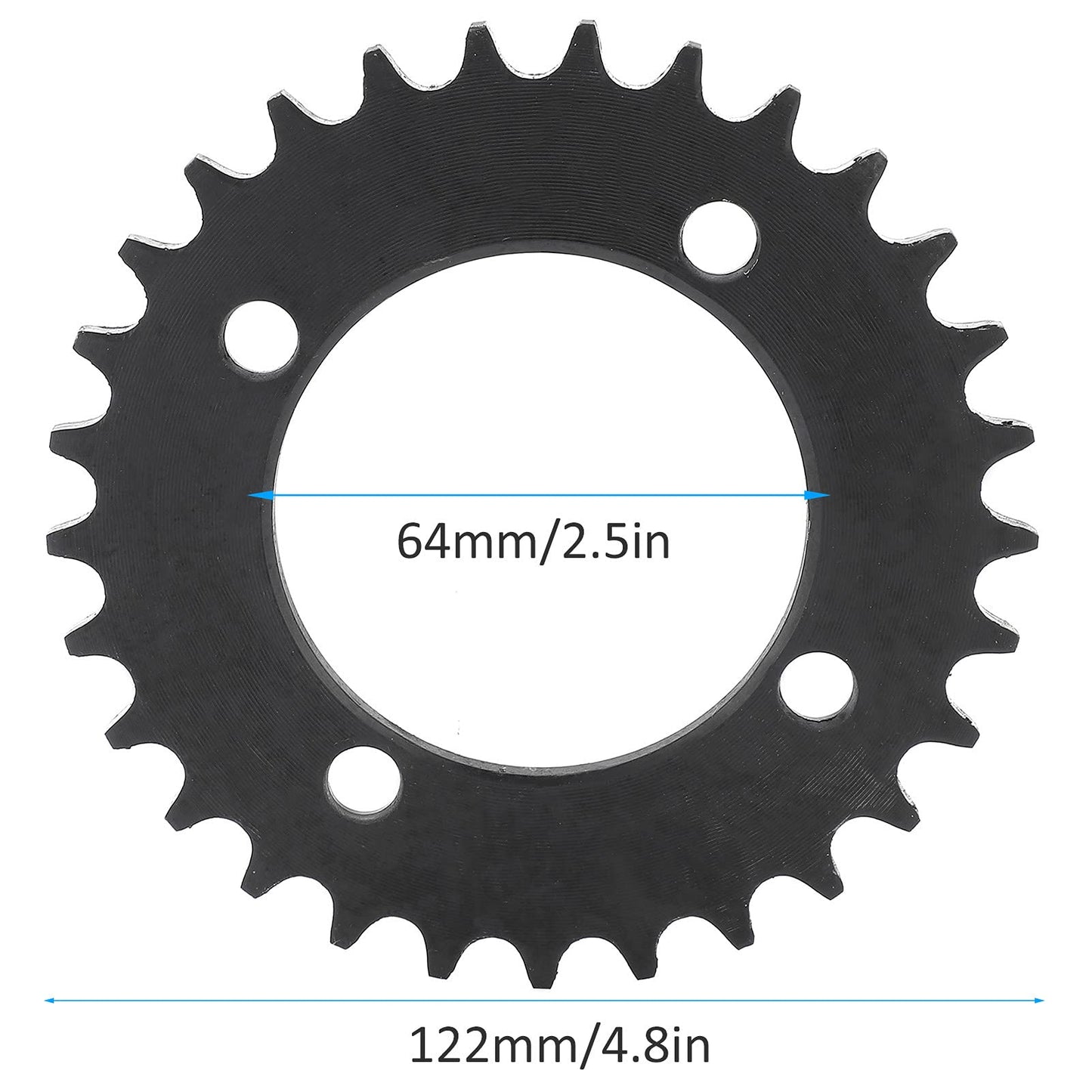 Alomejor Rear Freewheel, Steel 420 Chain Sprocket 29 Teeth Four Hole Mounting for Electric Tricycle Owners Bicycle Mechanics DIY Enthusiasts