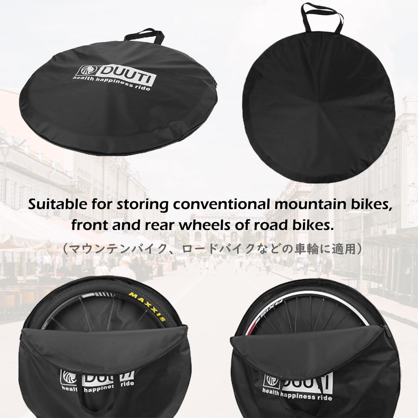 TRIWONDER Bike Wheel Bag Bicycle Travel Case Cover for MTB Road Bike 26" 27.5" 29" Wheel Set Carry Bag 2 Pack (29")