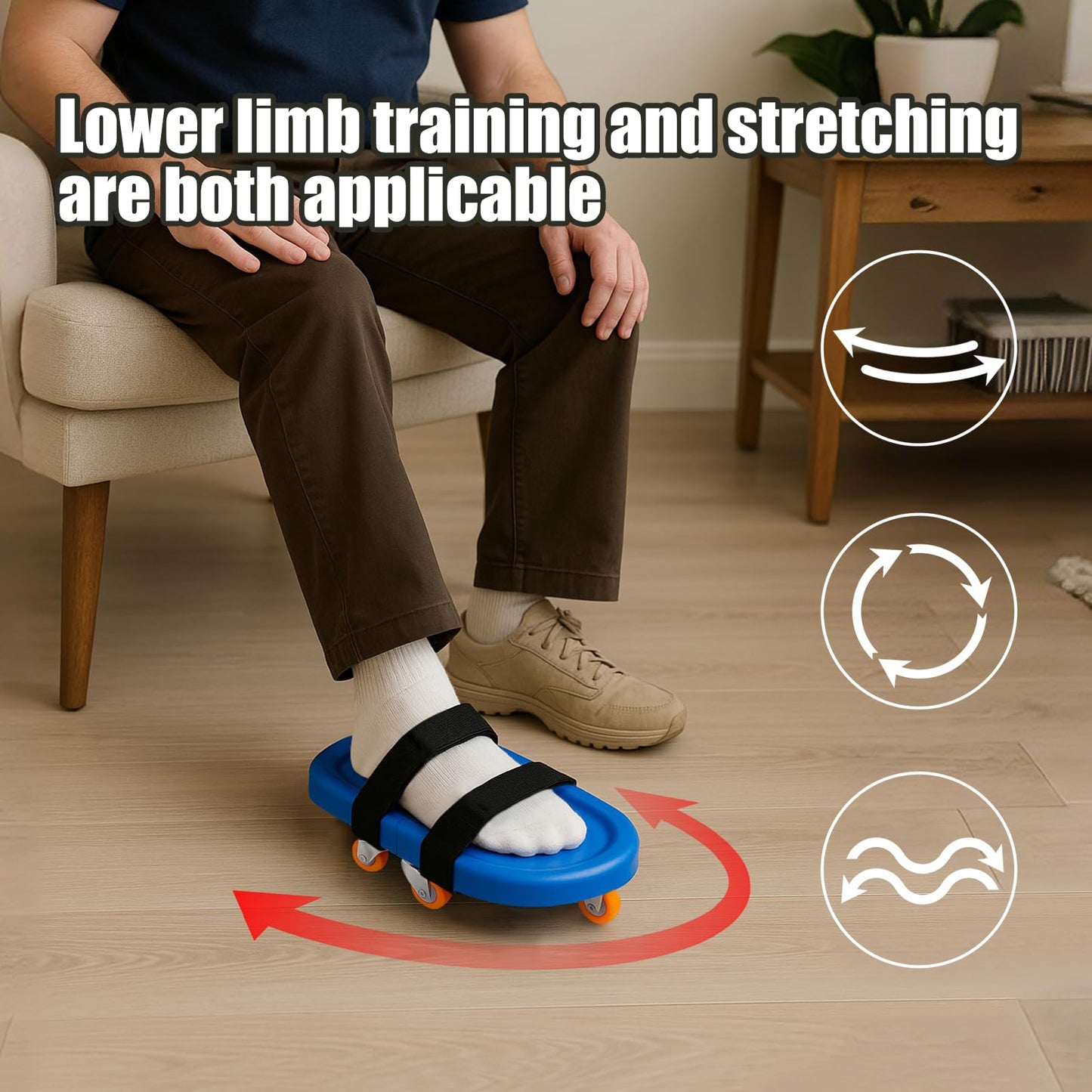 Arm Exercise Skateboard Detachable Rehab Skateboard, 360° Rotating Ab & Shoulder Wheel Detachable Design for Home Hand, Elbow, Rotator Cuff and Core Strength Training,Improve Flexibility Stretching