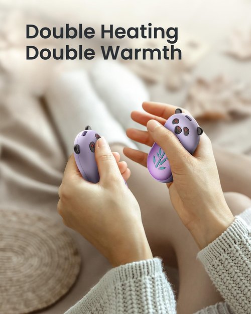 Hand Warmers Rechargeable 4 Pack, 6000mAh Electric Hand Warmer Reusable, 20Hrs Long Heating, Portable Pocket Heater Handwarmer for Women Men, Outdoor Camping, Hunting Gear (4 Pack 716-Purple)
