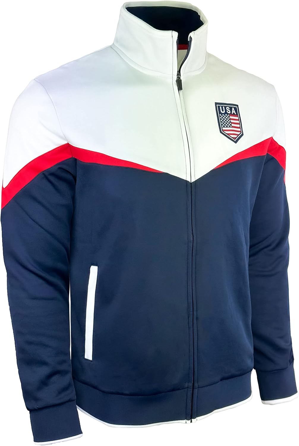 USA Boy's Track Jacket - Youth Full Zip Sweater with Zipper Pockets for Comfort & Style
