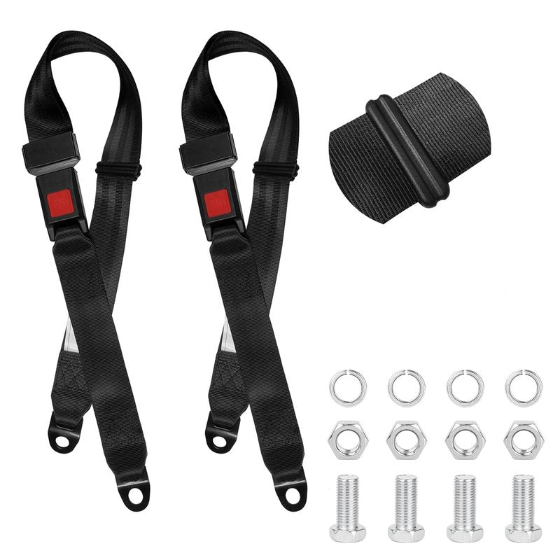 T.Chilyn 2 Pack Golf Cart Seat Lap Strap Belts Kit, Universal Golf Cart Belt Kit, EZGO, Yamaha, UTV,Go Kart, Front/Rear Seatbets