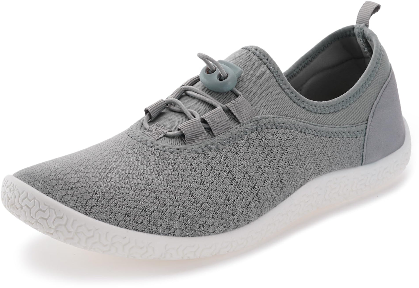WHITIN Water Shoes for Women Barefoot Aqua Socks Size 8 Swim Pool Beach Boat Quick Dry River Zero Drop Surfing Minimalist Travel Summer Ladies Footwear Light Grey