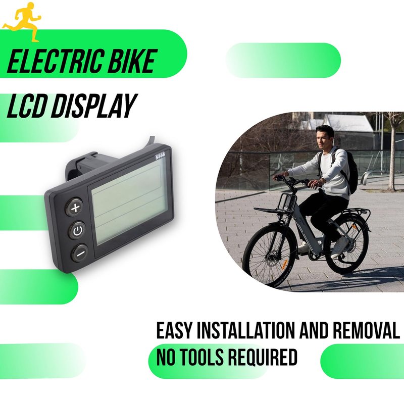 S866 Electric Display LCD Meter 24V 36V 48V Electric Scooter Control Panel with Plug
