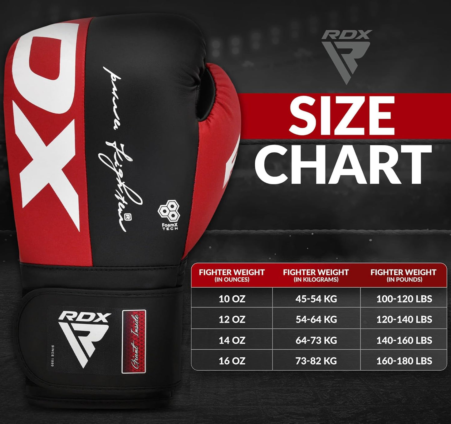 RDX Boxing Gloves - Maya Hide Leather Training Gloves for Muay Thai & Kickboxing | 8-16 oz Sizes