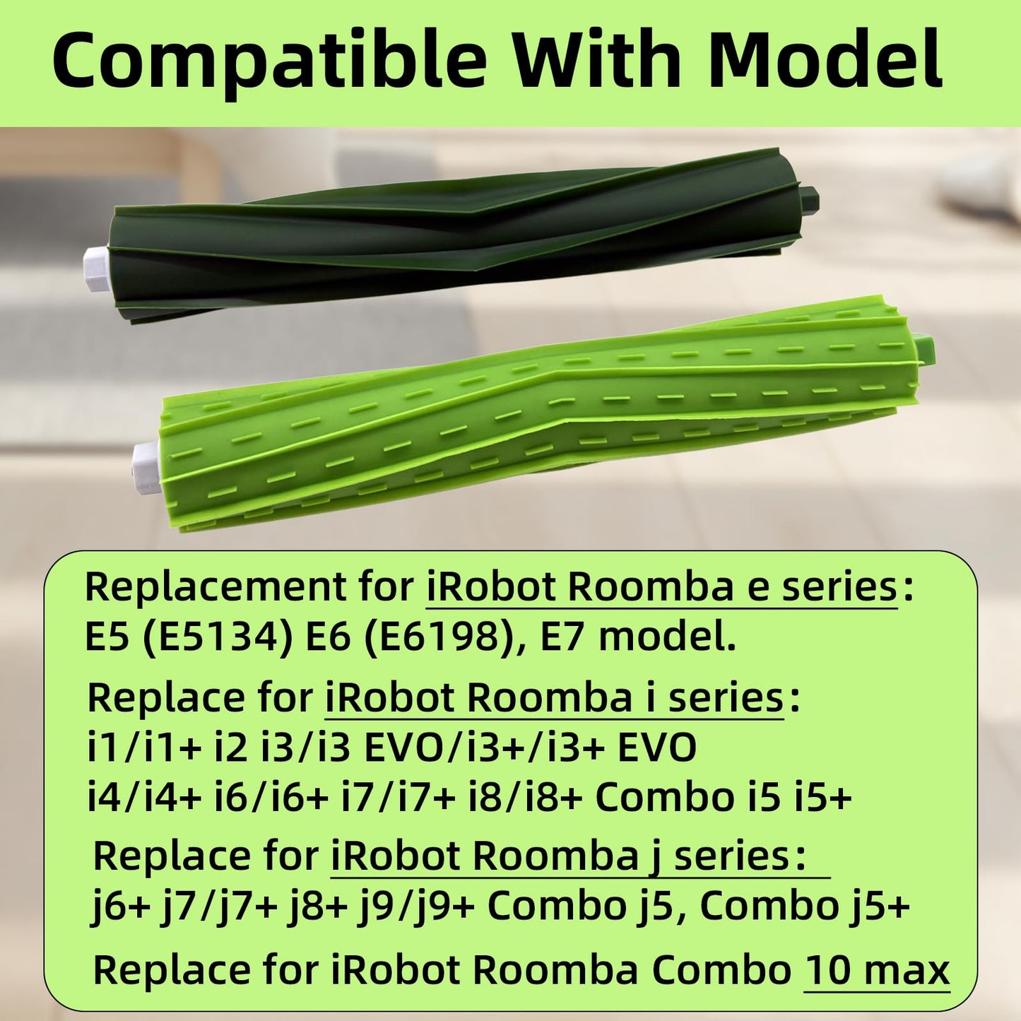 FUNFDWU 2 Sets Replacement Brush Parts Compatible with Roomba i, e & j Series – Fits i3 i3+ i4 i4+ i6 i6+ i7 i7+ i8 i8+, e5 e6 e7, j6+ j7 j7+, Combo j5 j5+, Combo i5 i5+ Vacuum Cleaner Roller Brushes