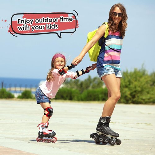 BOSONER Kids Protective Gear Set - Knee & Elbow Pads for Roller Skating, BMX, Cycling, and Scooters