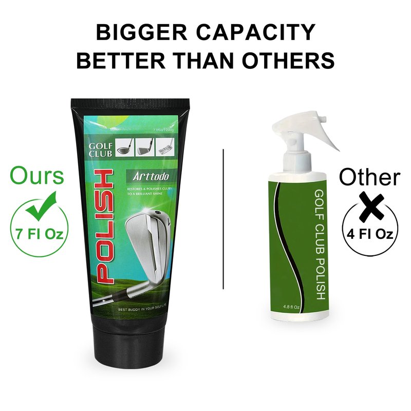 Arttodo Golf Club Polish, Golf Club Cleaner and Scratch Remover, Long Lasting Golf Club Polish for Metal, Zinc, Aluminum & Steel Clubs Golf Accessories