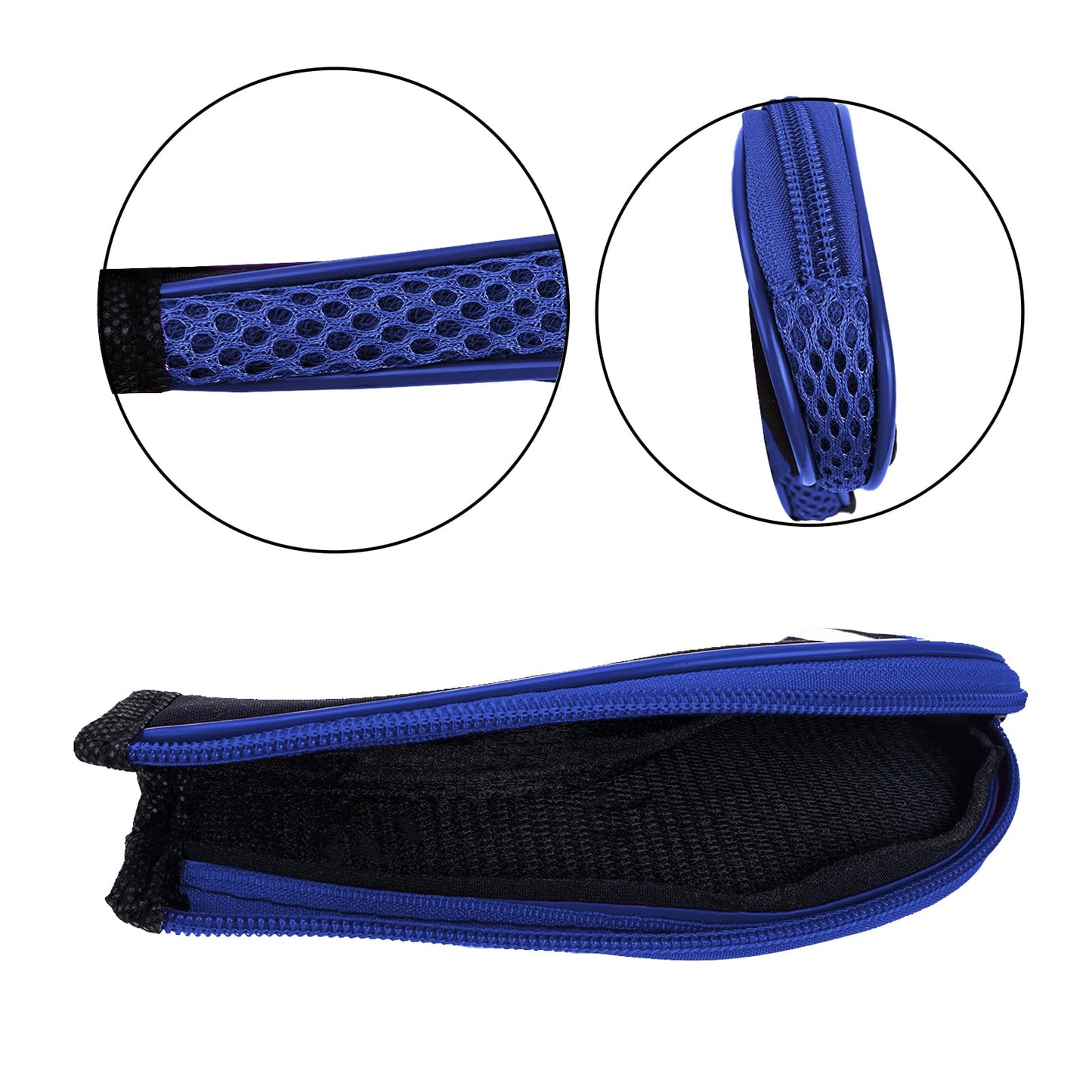 Andux 5Pack Golf Wedge Irons Club Head Covers NO. on Both Sides Long Neck with Zipper MT/S18 （Black/Blue）