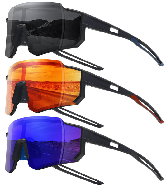STORYCOAST Polarized Sports Sunglasses for Men Women,Cycling Running