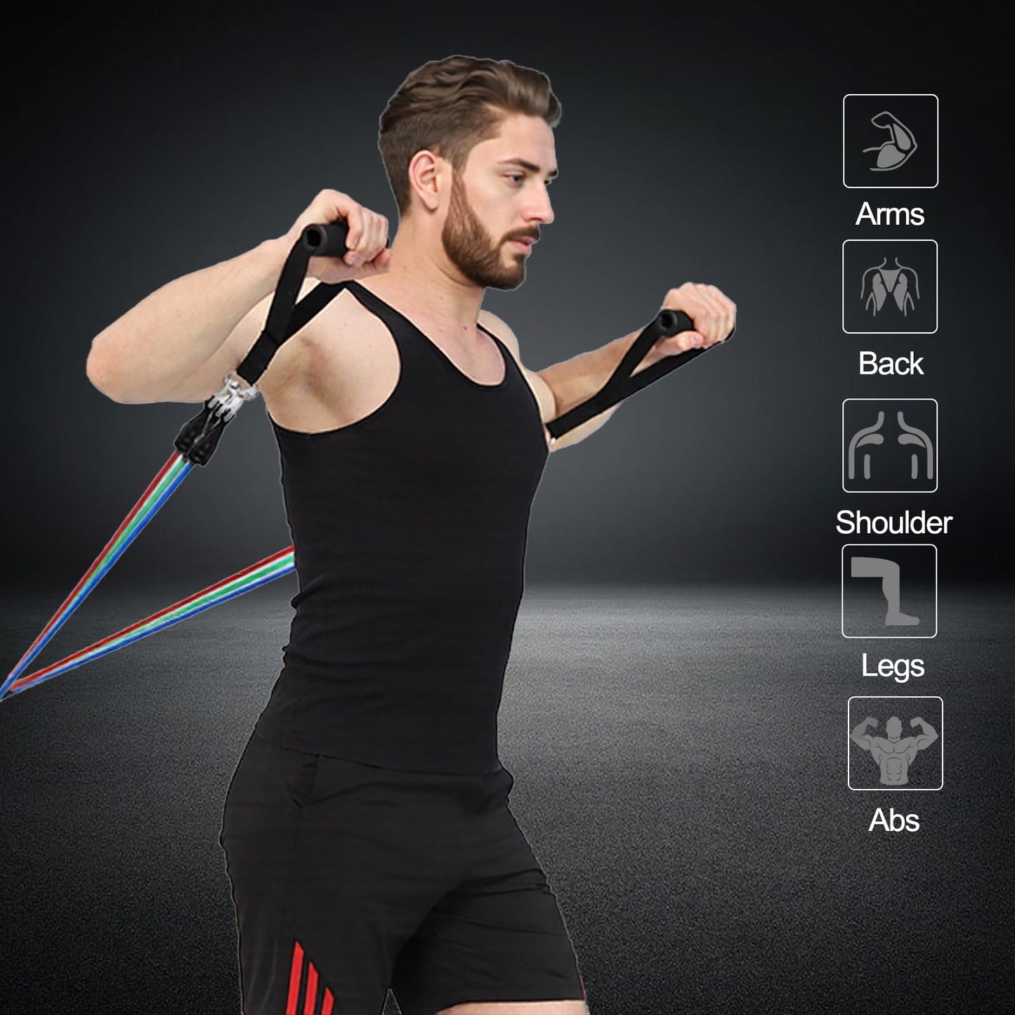Resistance Bands,Exercise Bands,Resistance Bands for Working Out with Handles for Men and Women,Workout Bands with Door Anchor and Ankle,Strength Training Home Gym Equipment