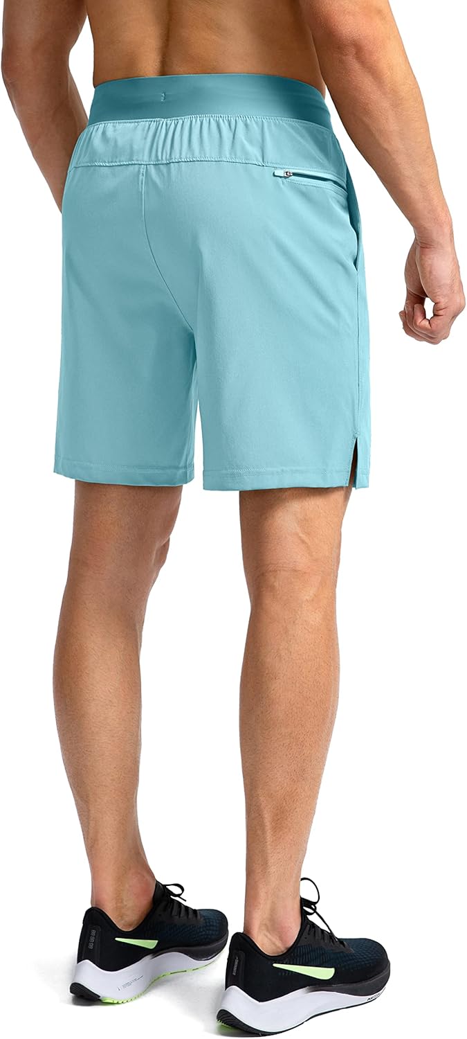 Soothfeel Men's Running Shorts - Lightweight Quick-Dry Athletic Shorts with Zipper Pockets | 9"/7"/5" Options